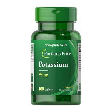 Puritan's Pride Potassium 99 mg (100 caplets) 000014849 фото