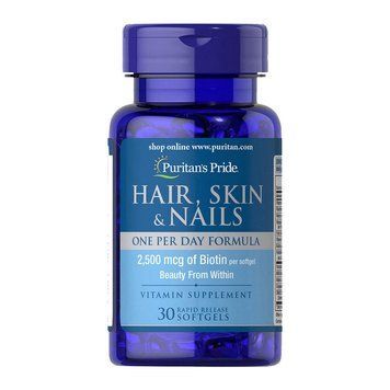 Puritan's Pride Hair, Skin & Nails One Per Day Formula (30 softgels) 000011590 фото