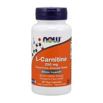 NOW L-Carnitine 250 mg purest form (60 caps) 000007106 фото