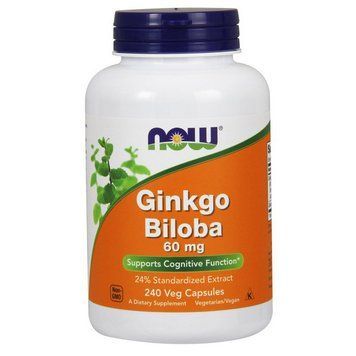 NOW Ginkgo Biloba 60 mg (240 caps) 000009719 фото