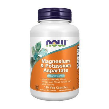 NOW Magnesium & Potassium Aspartate (120 veg caps) 000012122 фото