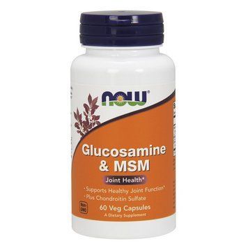 NOW Glucosamine & MSM (60 veg caps) 000010099 фото