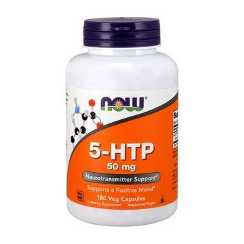 NOW 5-HTP 50 mg (180 veg caps) 000015978 фото