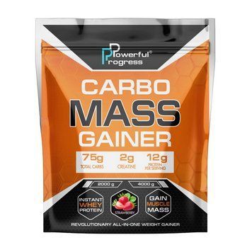 Powerful Progress Carbo Mass Gainer (4 kg, strawberry) 000019114 фото