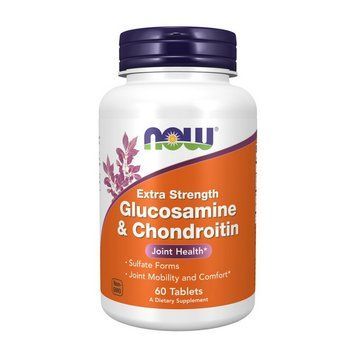 NOW Glucosamine & Chondroitin extra strength (60 tabs) 000011837 фото