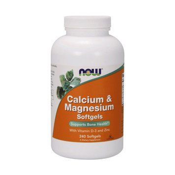NOW Calcium & Magnesium Softgels (240 softgels) 000006456 фото